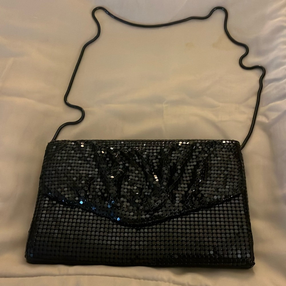Black sequence evening bag